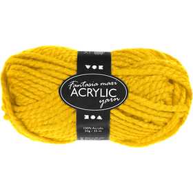 Fantasia Acrylic Yarn, L: 35 M, Maxi, yellow, 50 g/ 1 ball [HOB-421864]