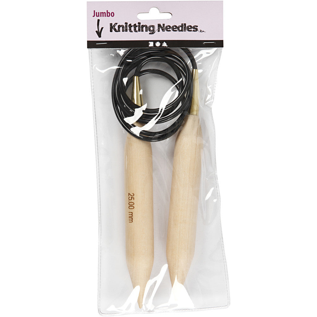 Circular Knitting Needle, L: 150 cm, size 25 mm, 1 pc [HOB-42196]