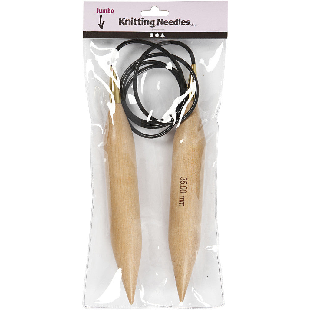 Circular Knitting Needle, L: 150 cm, size 35 mm, 1 pc [HOB-42198]