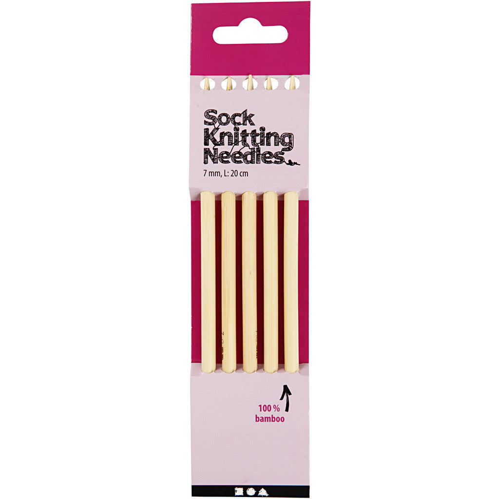Knitting needles, L: 20 cm, size 7 mm, 1 set [HOB-42264]