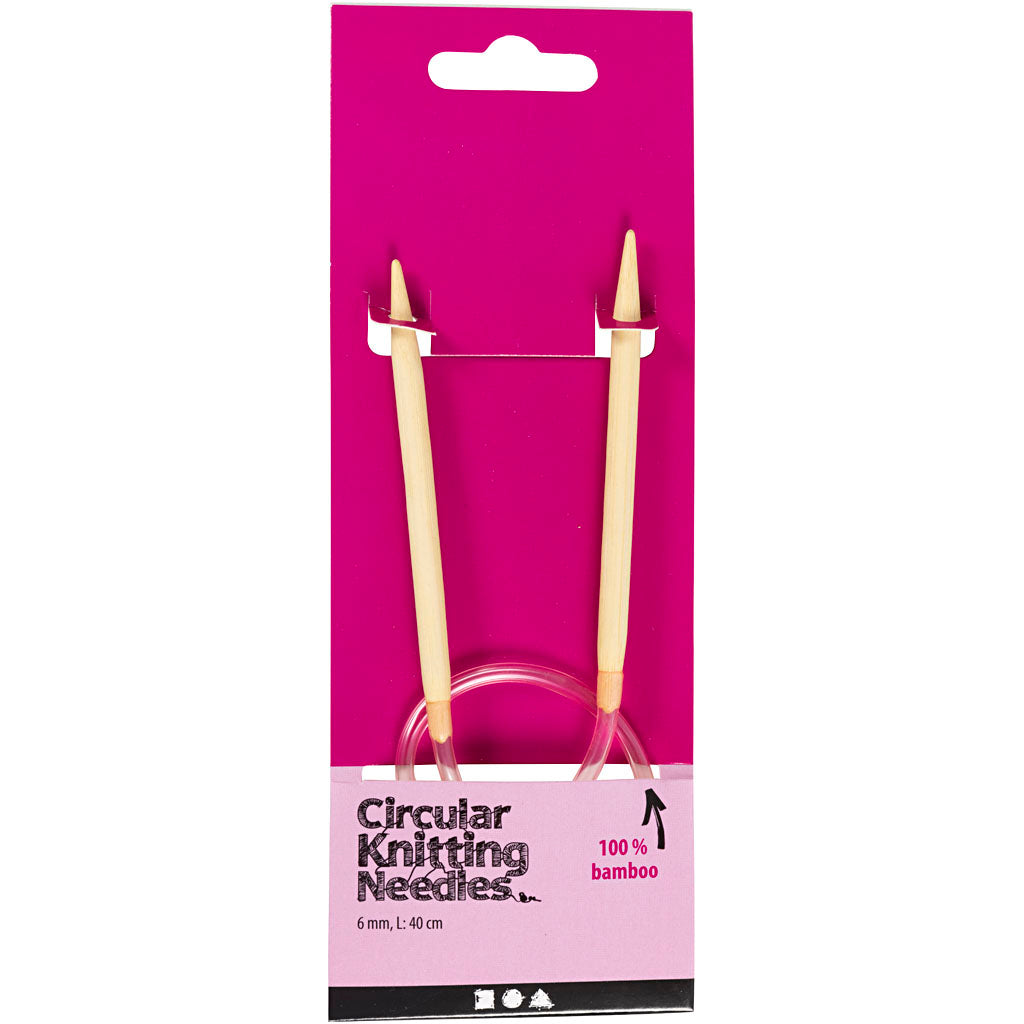 Circular Knitting Needle, L: 40 cm, size 6 mm, 1 pc [HOB-422750]