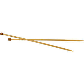 Knitting Needles, L: 35 cm, size 6,5 mm, 1 pair [HOB-42288]