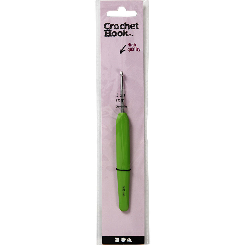 Crochet Hook, no. 3,5, L: 13,3 cm, size 3,5 mm, light lilac, 1 pc [HOB-42383]