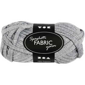 Spaghetti Yarn, L: 35 M, ca. 10 mm, grey, 100 g/ 1 ball [HOB-42408]