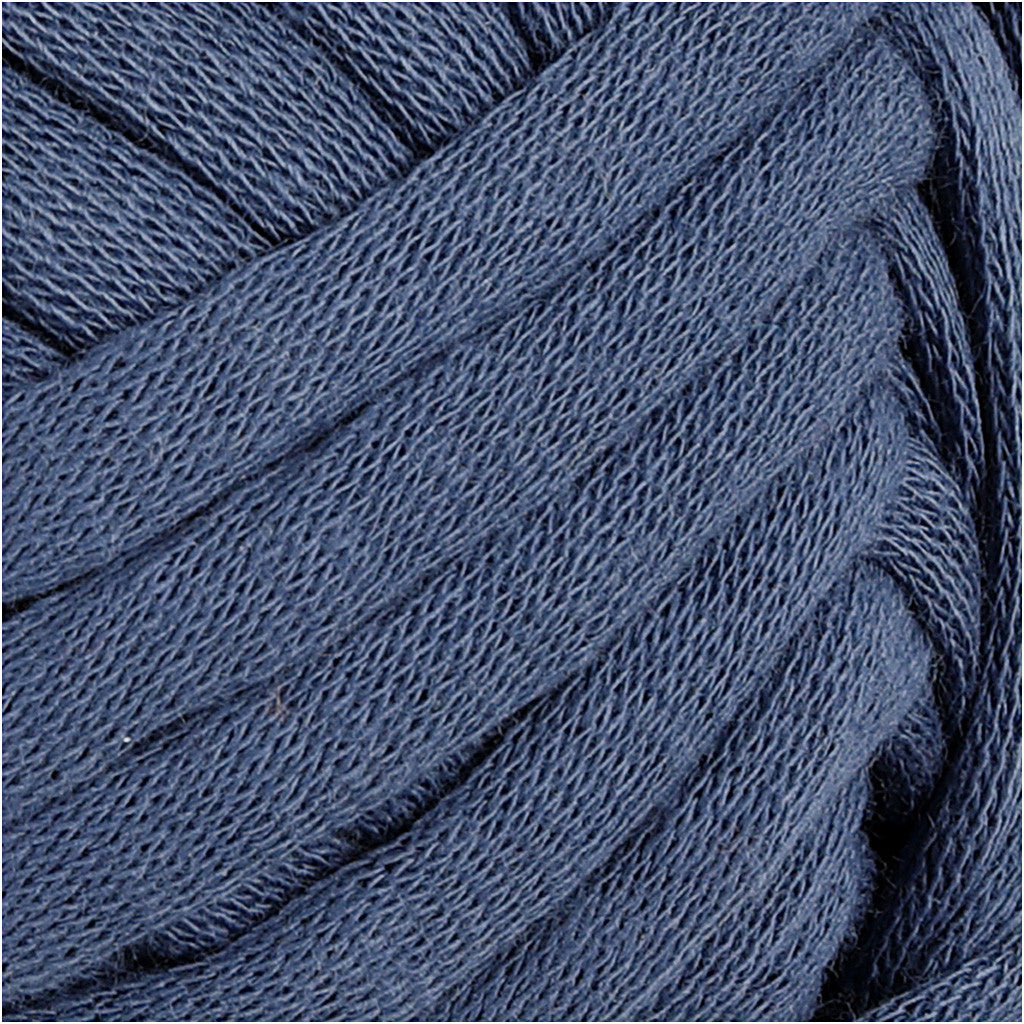 Cotton Tube Yarn, L: 45 M, needle 10-12, dark blue, 100 g/ 1 ball [HOB-42506]