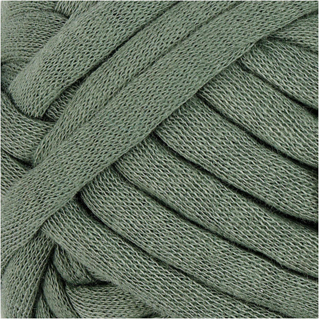 Cotton Tube Yarn, L: 45 M, needle 10-12, dark green, 100 g/ 1 ball [HOB-42507]