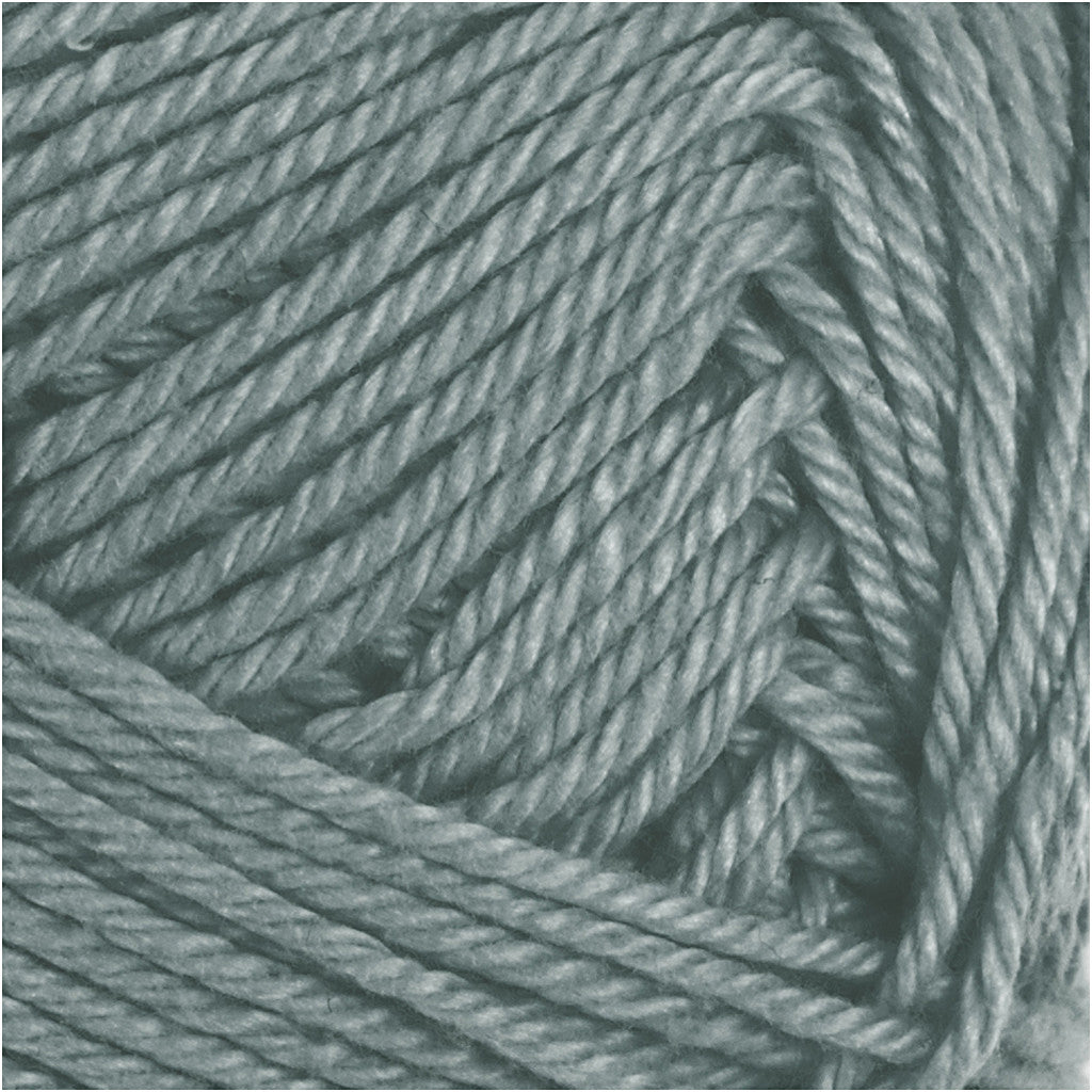 Cotton Yarn, no. 8/4, L: 170 M, needle 3-3,5, grey, 50 g/ 1 ball [HOB-431190]