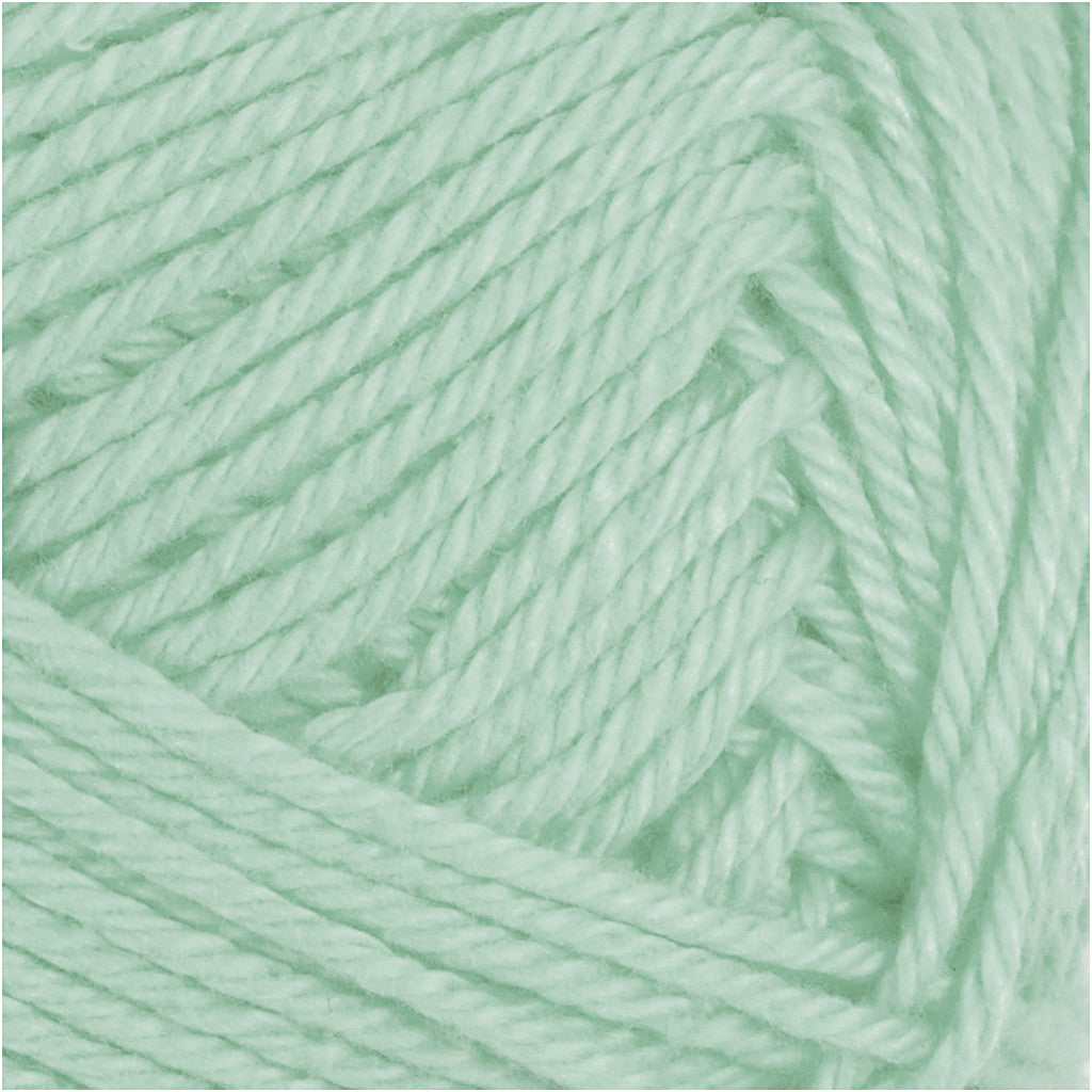 Cotton Yarn, no. 8/4, L: 170 M, needle 3-3,5, mint green, 50 g/ 1 ball [HOB-431210]