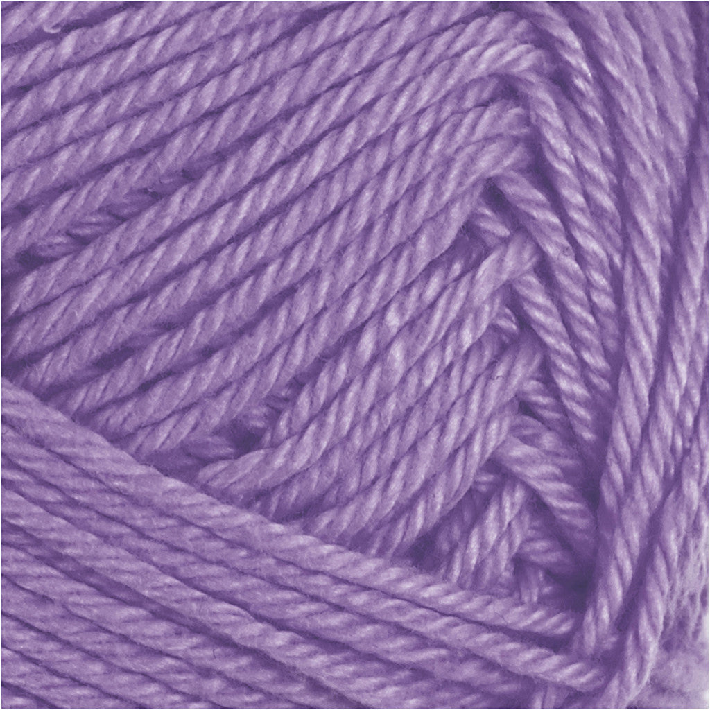 Cotton Yarn, no. 8/4, L: 170 M, needle 3-3,5, purple, 50 g/ 1 ball [HOB-431260]