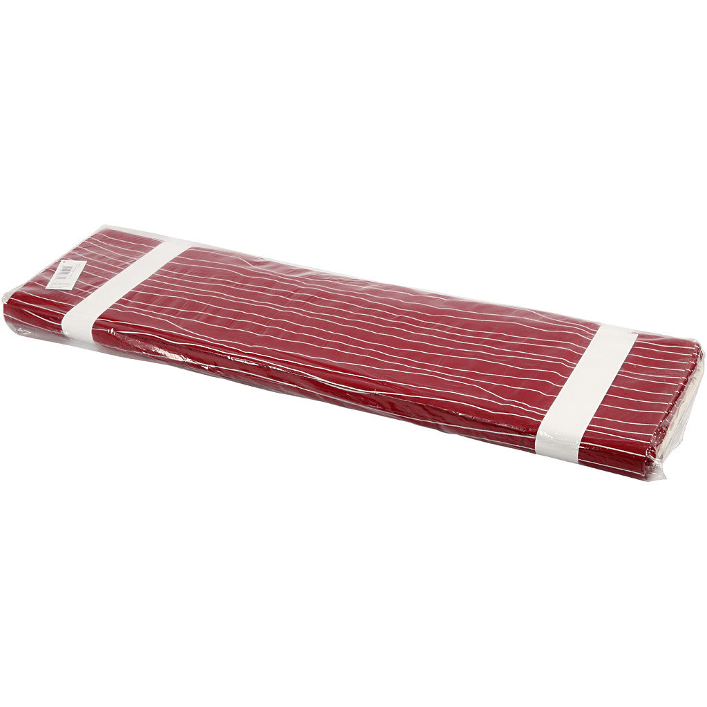 Fabric, W: 145 cm, 140 g, red/white, 10 m/ 1 roll [HOB-44319]