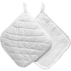 Pot Holders, size 20x20 cm, 145 g, white, 1 pair [HOB-444600]