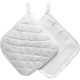 Pot Holders, size 20x20 cm, 145 g, white, 4 pc/ 1 pack [HOB-444601]