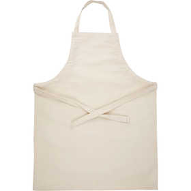 Apron, L: 70 cm, W: 55 cm, size 7-12 years, 210 g, light natural, 1 pc [HOB-44587]