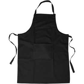Apron, L: 89 cm, W: 66 cm, size M-XL cm, 210 g, black, 1 pc [HOB-44588]