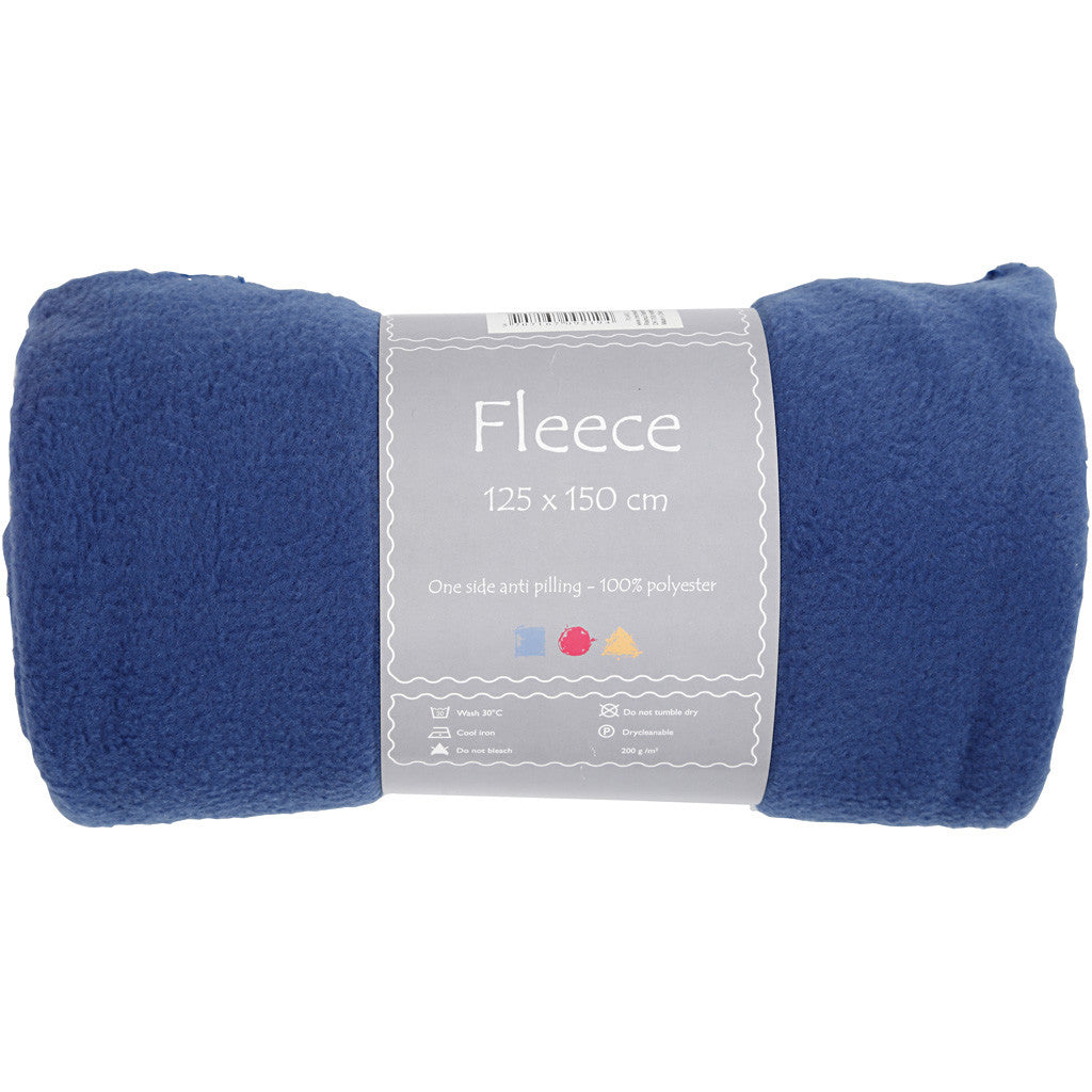 Fleece, L: 125 cm, W: 150 cm, 200 g, blue, 1 pc [HOB-44629]