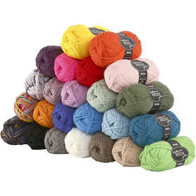 Melbourne Wool Yarn, L: 92 M, 24x50 g/ 1 pack [HOB-44700]
