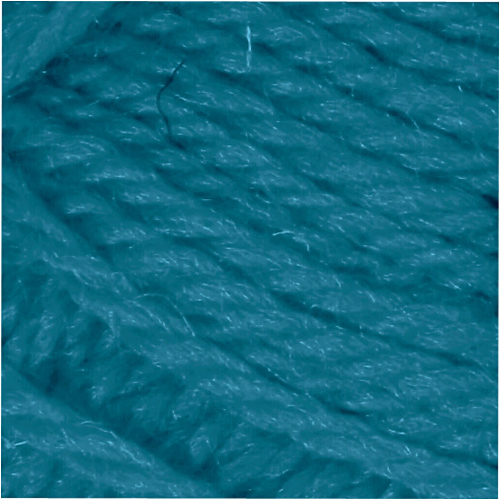 Melbourne Wool Yarn, L: 92 M, petrol, 50 g/ 1 ball [HOB-44720]