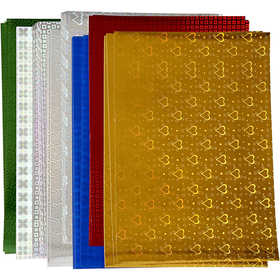 Holographic Paper, A4, sheet 210x297 mm, 120 g, 80 ass sheets/ 1 pack [HOB-44947]