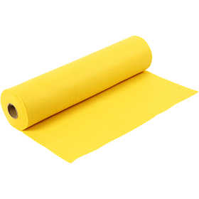 Craft felt, W: 45 cm, thickness 1,5-2 mm, 180-200 g, yellow, 5 m/ 1 roll [HOB-45004]