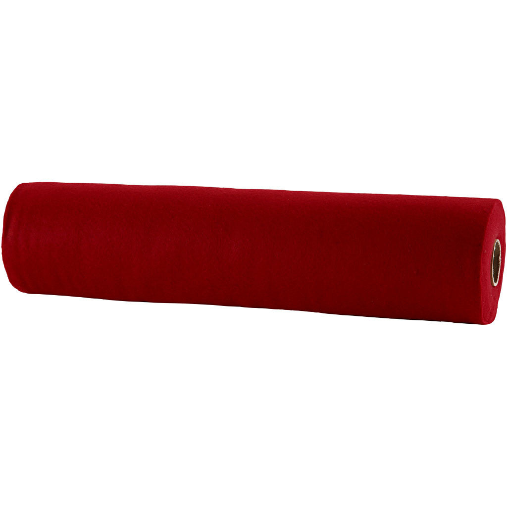 Craft felt, W: 45 cm, thickness 1,5-2 mm, 180-200 g, antique red, 5 m/ 1 roll [HOB-45016]