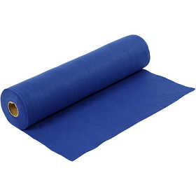 Craft felt, W: 45 cm, thickness 1,5-2 mm, 180-200 g, blue, 5 m/ 1 roll [HOB-45022]