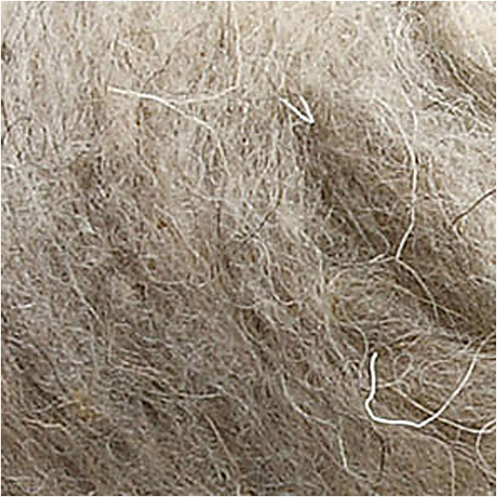 Carded Wool, natural, 100 g/ 1 bundle [HOB-451030]