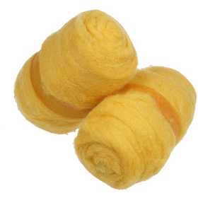 Carded Wool, yellow, 2x100 g/ 1 bundle [HOB-45177]