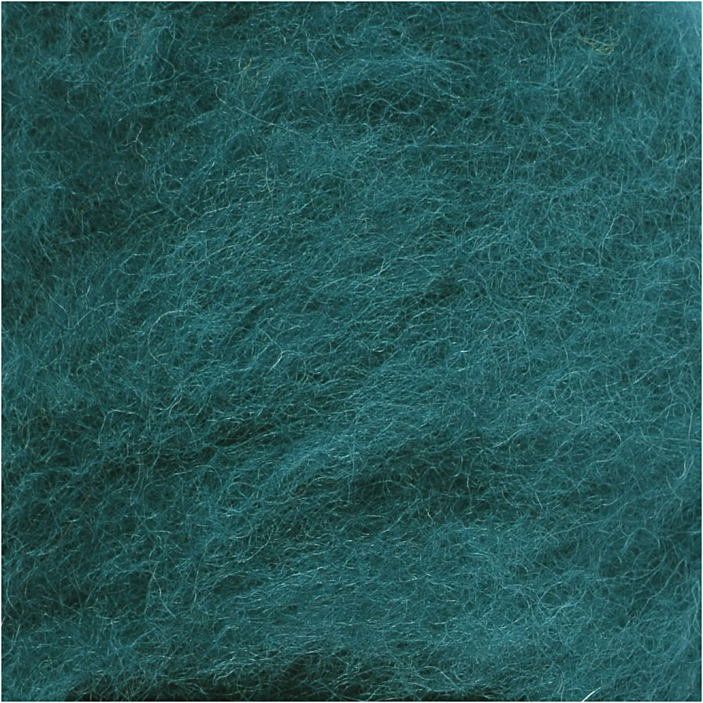 Carded Wool, green, 100 g/ 1 bundle [HOB-451830]