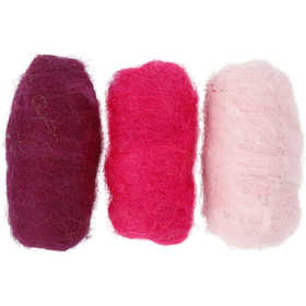 Carded Wool, purple/pink harmony, 3x10g/ 1 pack [HOB-45334]