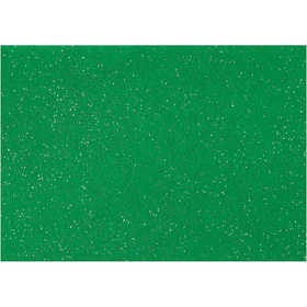 Craft Felt, A4, sheet 210x297 mm, thickness 1,5-2 mm, green, 10 sheet/ 1 pack [HOB-45384]