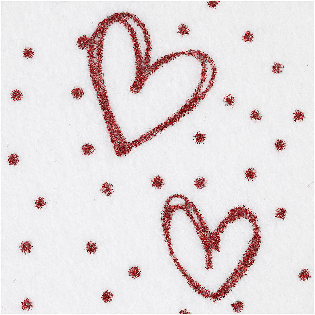 Craft Felt, A4, sheet 210x297 mm, thickness 1,5-2 mm, white, 10 sheet/ 1 pack [HOB-45390]