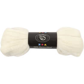 Merino Wool, thickness 21 my, off-white, 100 g/ 1 pack [HOB-46010]