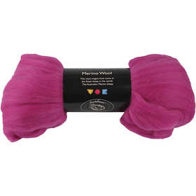 Merino Wool, thickness 21 my, red violet, 100 g/ 1 pack [HOB-46047]