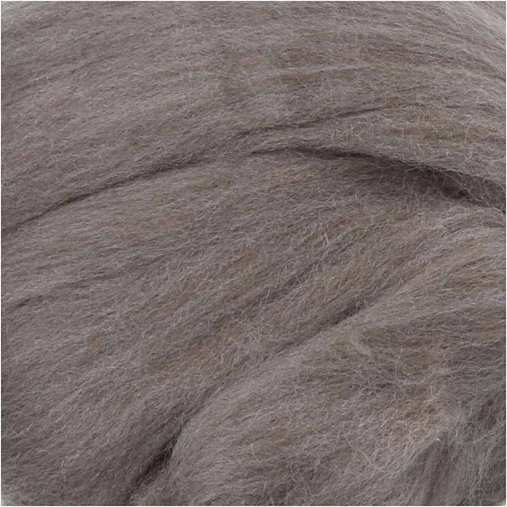 Merino Wool, thickness 21 my, natural grey, 100 g/ 1 pack [HOB-46051]