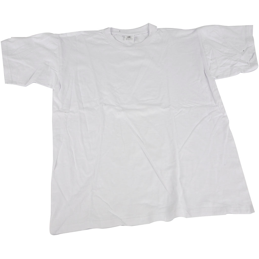T-shirts, W: 48 cm, size small, round neck, 145 g, white