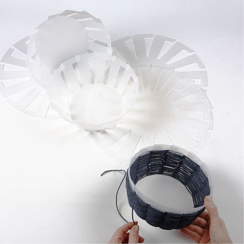 Basket Weaving Template, H: 8 cm, dia. 14 cm, transparent, 10 pc/ 1 pack [HOB-47450]