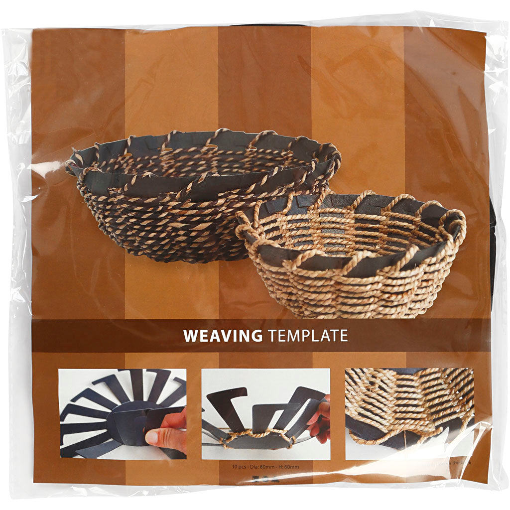 Basket Weaving Template, H: 6 cm, dia. 8 cm, black, 10 pc/ 1 pack [HOB-47453]