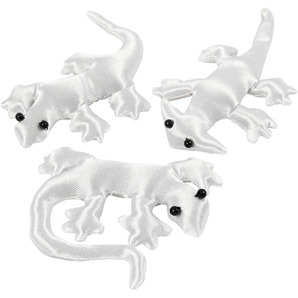 Fabric Creepy-Crawly, size 10-14 cm, white, 3 pc/ 1 pack [HOB-495003]