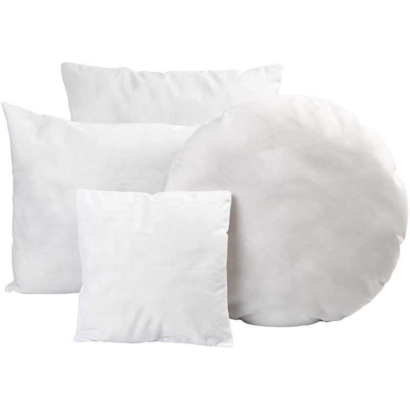 Stuffed Pillow, size 24x24 cm, white, 1 pc [HOB-49702]