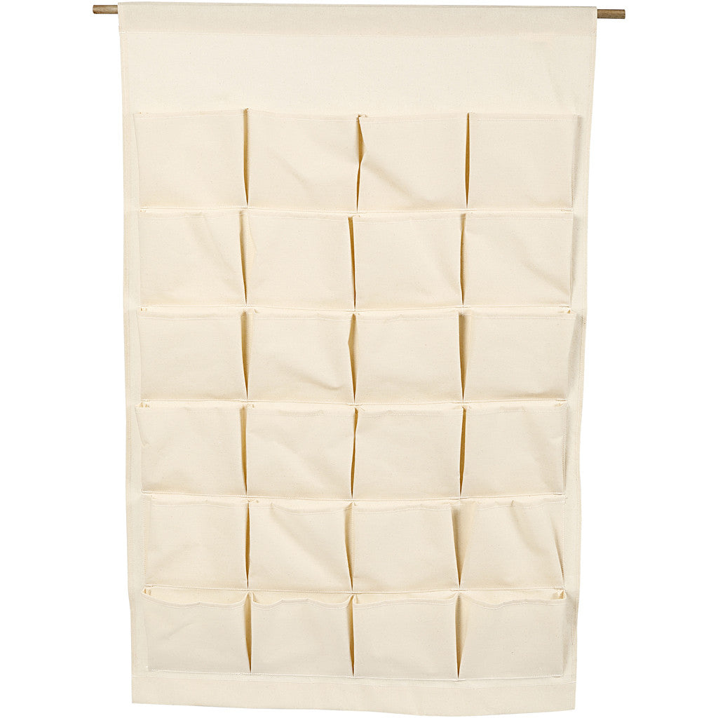 Hanging Organiser, H: 93 cm, W: 60 cm, light natural, 1 pc [HOB-49735]