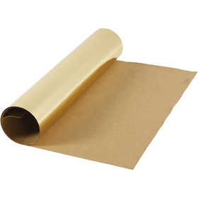 Faux Leather Paper, W: 49 cm, one coloured,foil, 350 g, gold, 1 m/ 1 roll [HOB-498948]