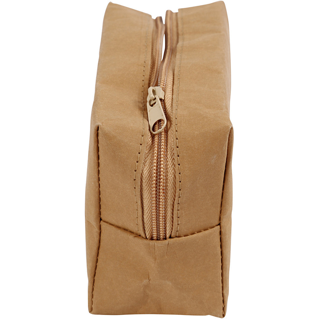 Purse, size 16,5x6,5x10 cm, light brown, 1 pc [HOB-498959]