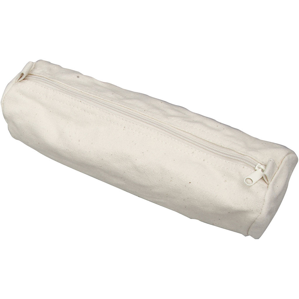 Pencil Case, L: 20 cm, dia. 6 cm, 300 g, light natural, 1 pc [HOB-499070]