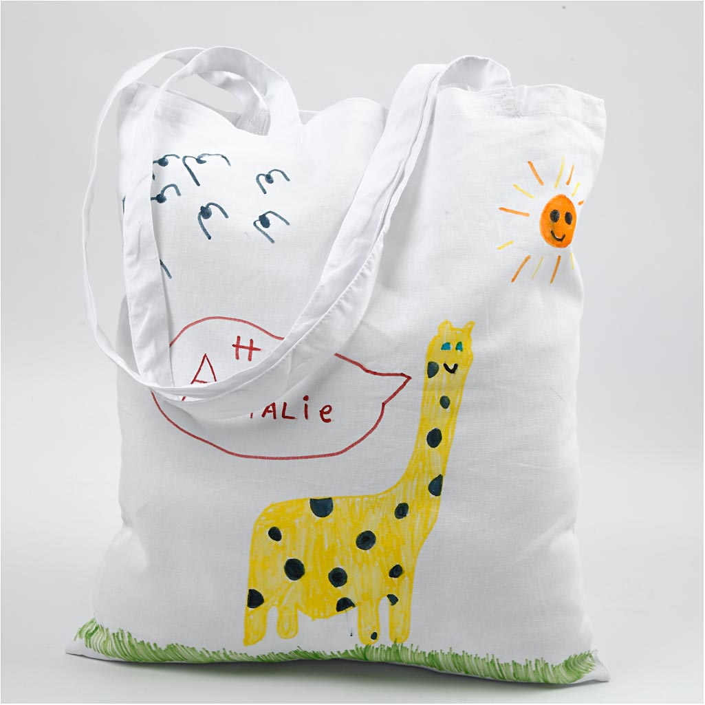 Tote Bag, 135 g, white, light natural, 2x10 pc/ 1 pack [HOB-49923]