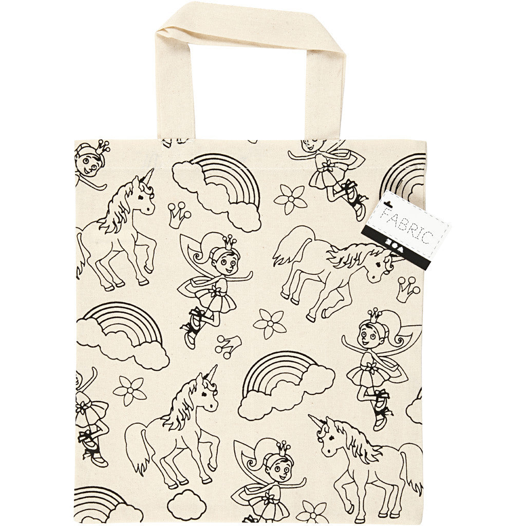 Tote bag, unicorn, size 27,5x30 cm, 135 g, light natural, 1 pc [HOB-499642]