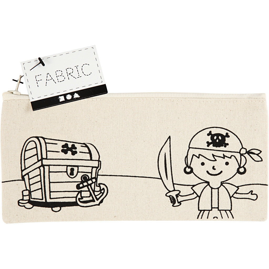 Pencil case, pirate, size 21x9 cm, 245 g, light natural, 1 pc [HOB-499661]