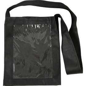 Bag with Plastic Front, size 40x34x8 cm, black, 1 pc [HOB-49981]