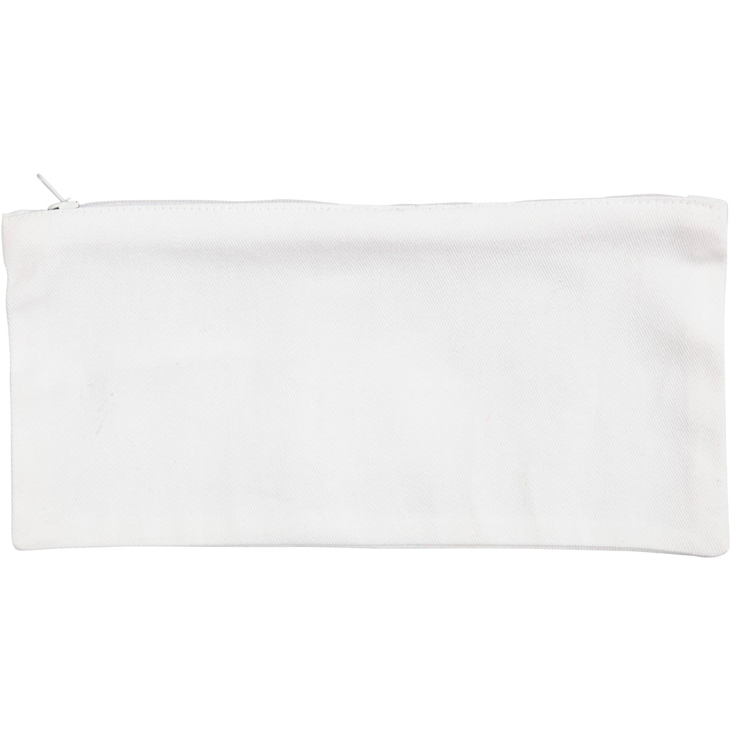Cotton Pencil Case, size 11x23 cm, 210 g/m2, white, 1pc [HOB499903]