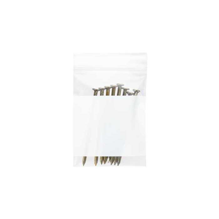 Grip Seal Bags with Write-on-Panel 7.5x10cm PE 100 micron (100 pieces) [4WE34]
