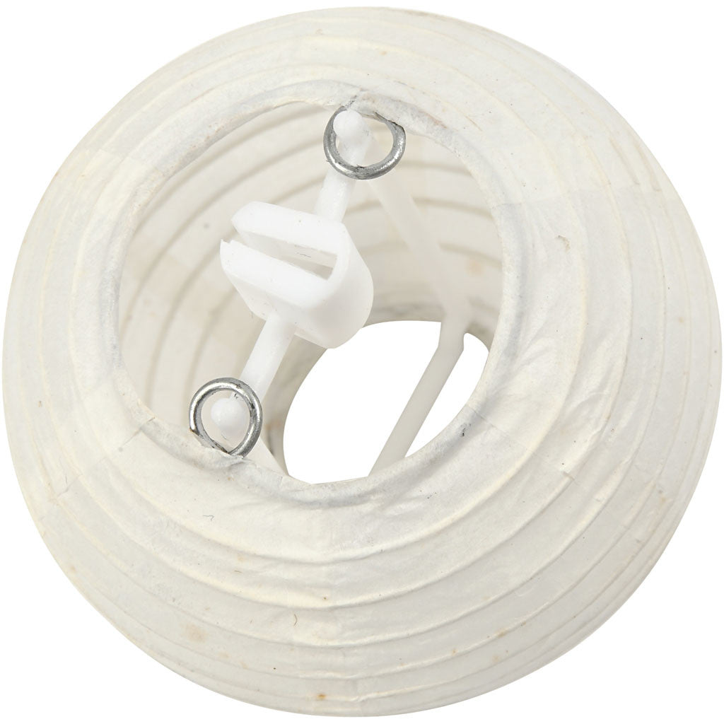 Paper Lamp, Round, dia. 7,5 cm, white, 10 pc/ 1 pack [HOB-50029]